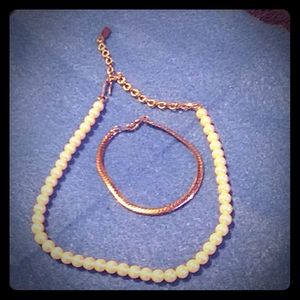 Child's pearl necklace...childs bracelet...